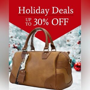 Pink Haley Stylish Brown Leather Duffel Bag